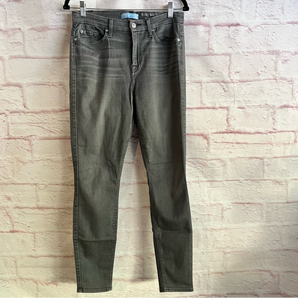 7 For Mankind Blair High Waist Ankle Denim Jeans 29 Stretch Pockets